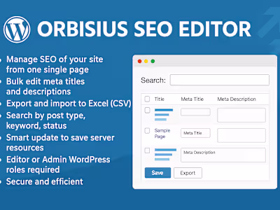Orbisius SEO Editor WordPress Plugin