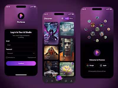 PixVerse AI Video Creation App Design