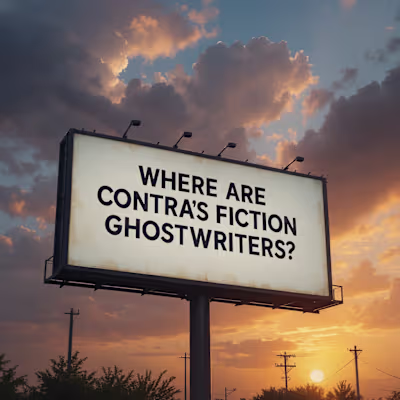 Is it just me, or is Contra’s fiction ghostwriting space run...