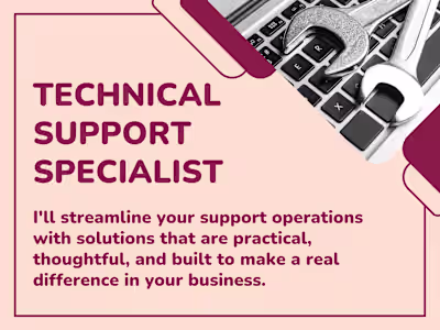 Technical Support Specialist: Seamless and Reliable