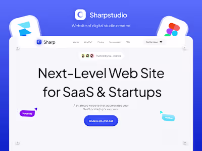 Sharp Studio Website – Designed & Developed in Framer