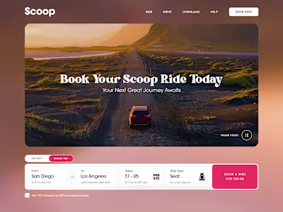 🚗 Ride-sharing application landing page