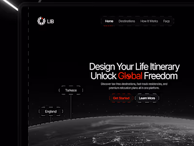 Futuristic Landing Page Design for LIB