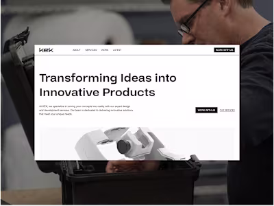 Minimalist Website Design for KEK