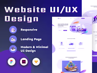 Website UI/UX design web UI or landing page UI design expert