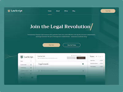 Lawscript -  Framer Design & Development