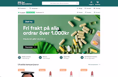 E-commerce Platform Development for Syn Specialisten