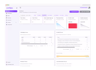 Scalable SaaS Platform Development for Contigen