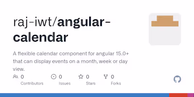 Angular 15.0+ Calendar Component Development