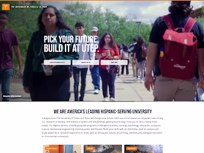 University Website for Higher Education