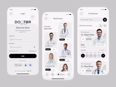 Doctor Appointment App UI Design