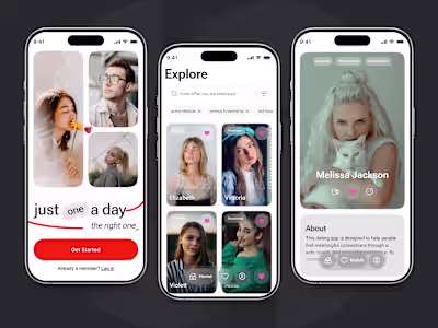 Mobile Dating App Design Concept
