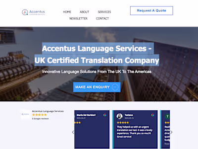 Accentus Language Services - Site Design, SEO/Digital Marketing