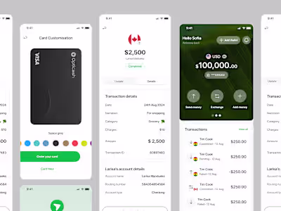 Opticash Mobile App Redesign