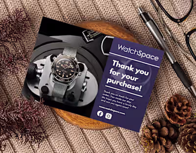 Thank You Card Designs: WatchSpace 