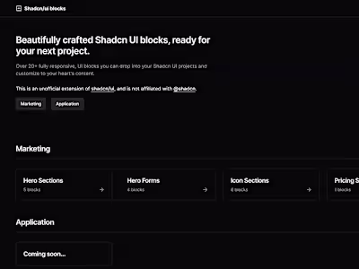 Shadcn UI Blocks