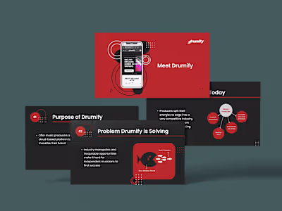 Presentation design for Drumify