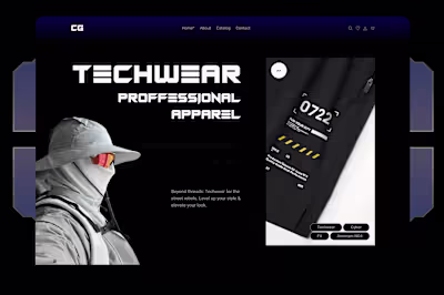 UI/UX Design for a Techwear E-commerce website