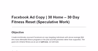 Reframing Fitness: Self-Love Ad Campaign