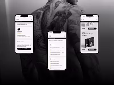 c23 Labs · Private Tattoo Mentorship — Framer Web Dev 💻