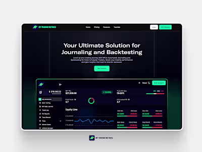 Trading Backtesting tool Website redesign 