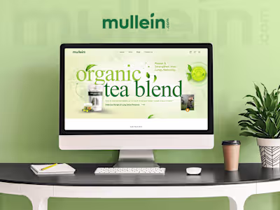 Mullein - Organic Tea eCommerce Website Design