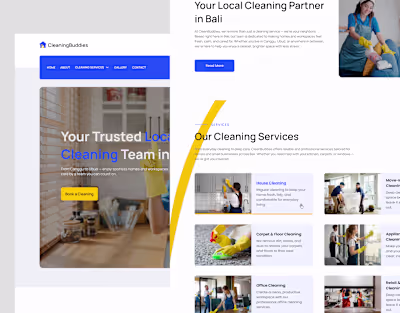 CleaningBuddies Landing Page Design