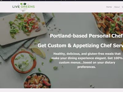 Custom WordPress website from scratch for a chef