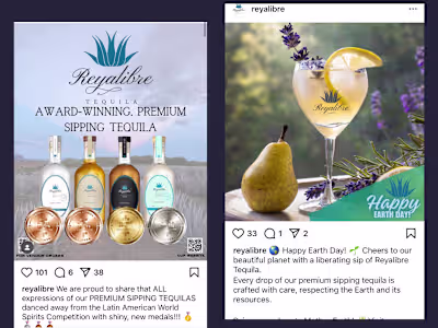 Social Media & Copy Strategy for Reyalibre Premium Tequila