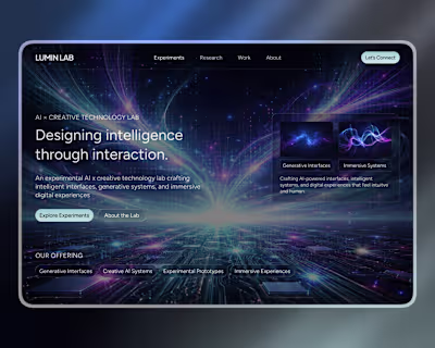 Created a landing page hero