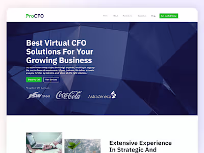 Building ProCFO’s Brand Identity & Wordpress Website