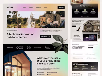 Mori Landing Page Design
