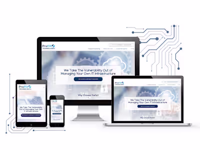 Website redesign for Prefix Technologies