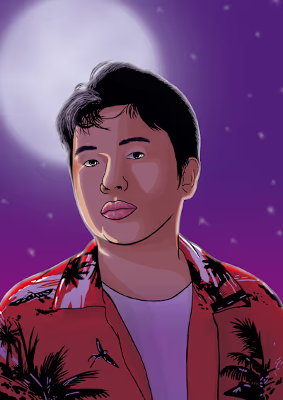 A self-vector portrait demonstrating my skills in clean shap...