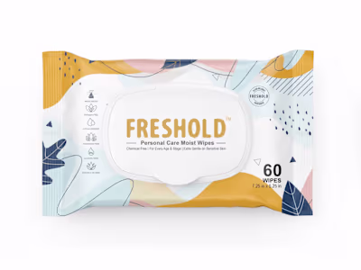Freshold Flushable Wipes for Adults Toilet Tissue | Made in USA 