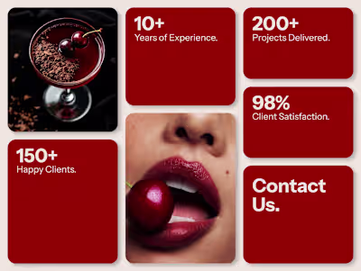 Bento design in @framer