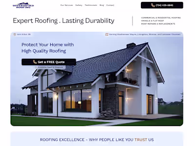 Minimalist Roofing Website