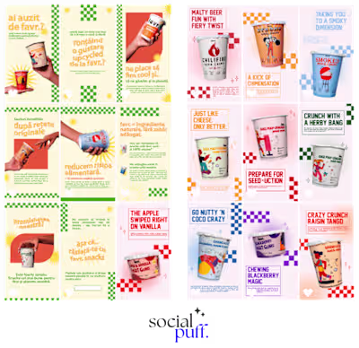 Instagram Story Design for a Romanian Snack Brand
