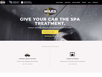 Miles Autospa - Website and e-commerce