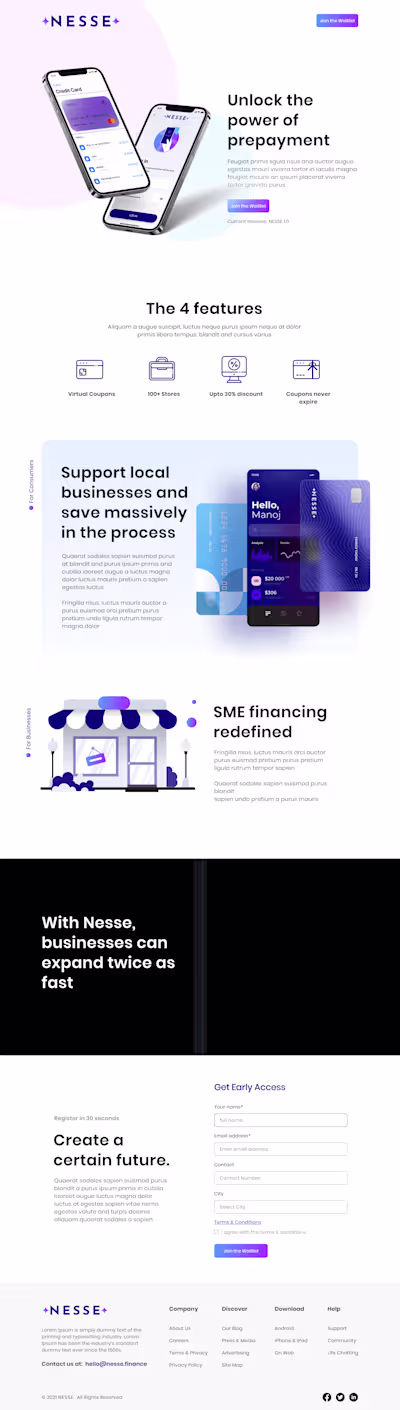NESSE - Landing Page