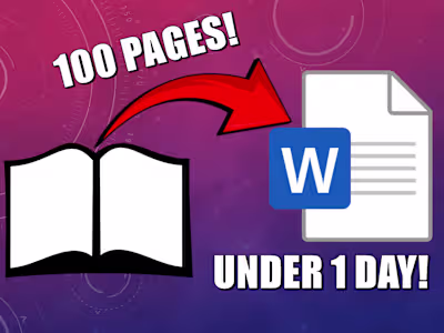 Turning a 100-page book scan into a Word document