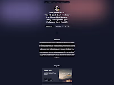 Federico | Personal Portfolio