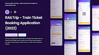 RAILTrip - Train Ticket Booking Application 