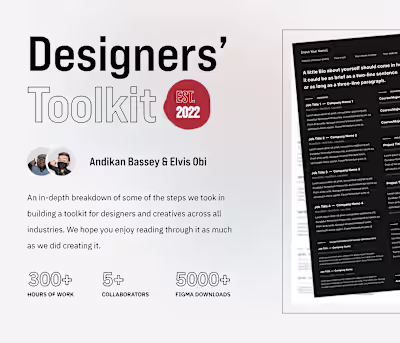 Designers' Toolkit - A Mini Case Study