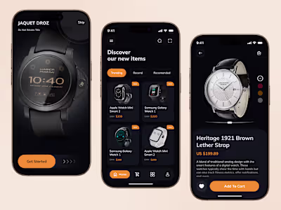 Luxury Watch Smart Mobile App Design Hello, Everyone! 👋 Dis...