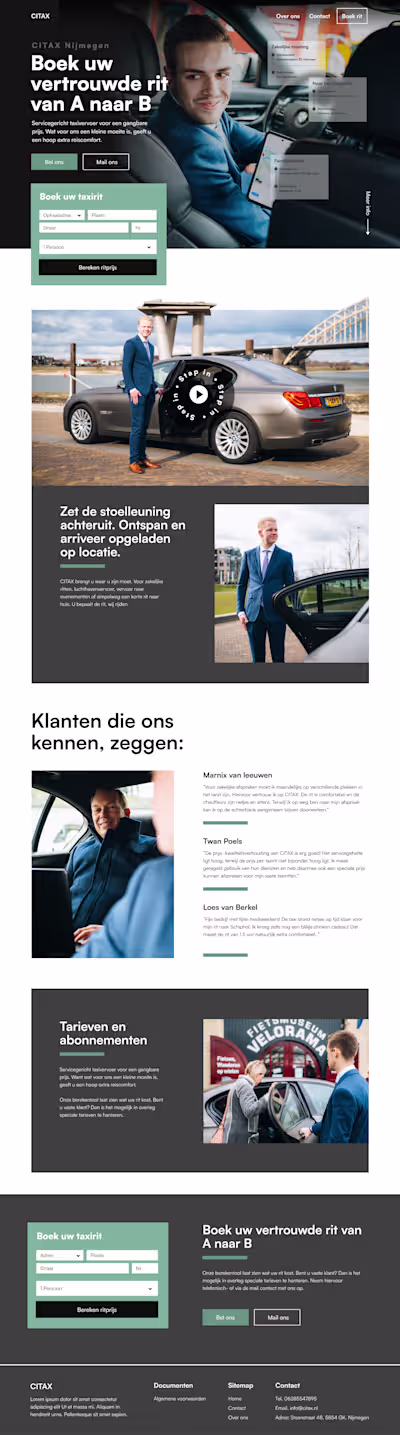 Branding and webdesign for Citax Nijmegen