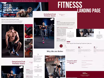 Replo Landing page  build for a Fitness company