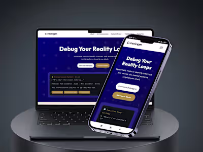 Interactive Consciousness & Reality Loop Landing Page