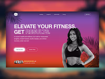 Vanguard Fit Club — Gym Website