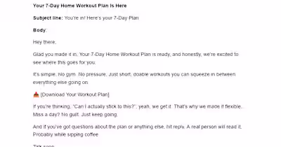 3-Email Welcome Flow for FitMomentum